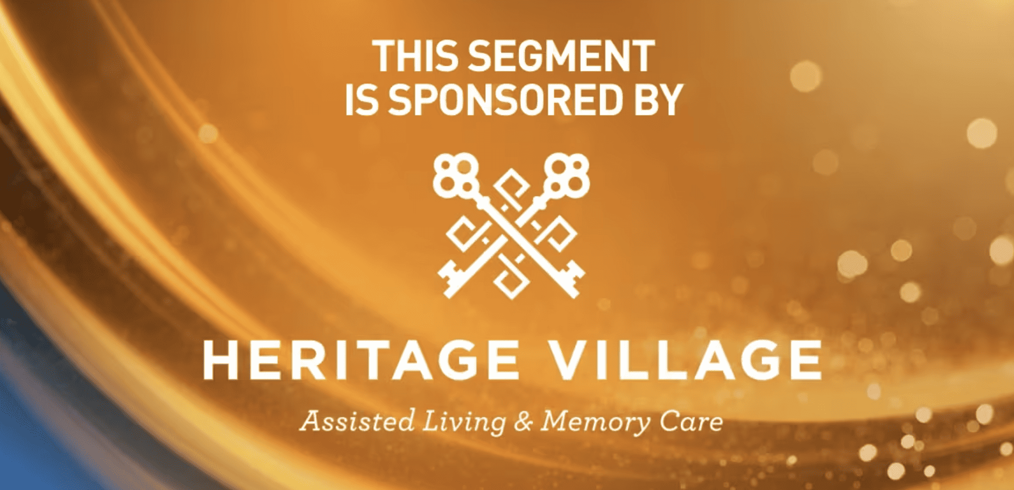 Advertisement for Heritage Village Assisted Living and Memory Care with two decorative keys.